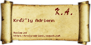 Krály Adrienn névjegykártya